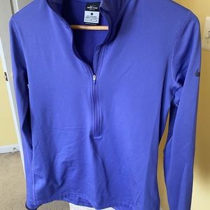 Nike Dri Fit Women’s quarter zip running shirt. Light purple. Size L.